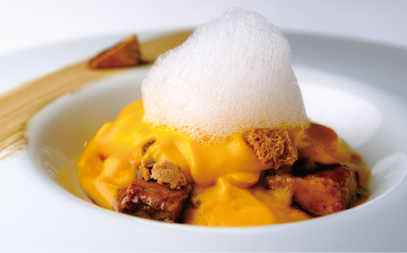 カボチャとフォアグラ　濃厚に軽やかに